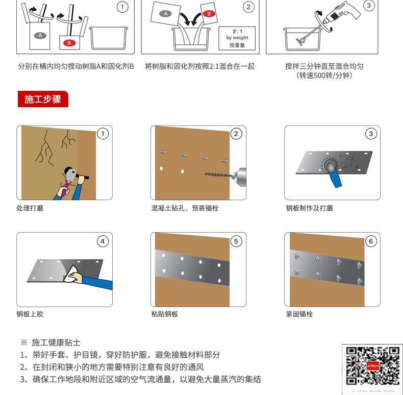 包钢界首粘钢加固施工过程